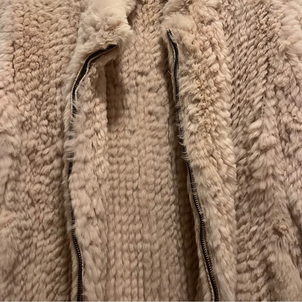 Love Token Blush Pink Rabbit Fur Jacket - Picture 7 of 8